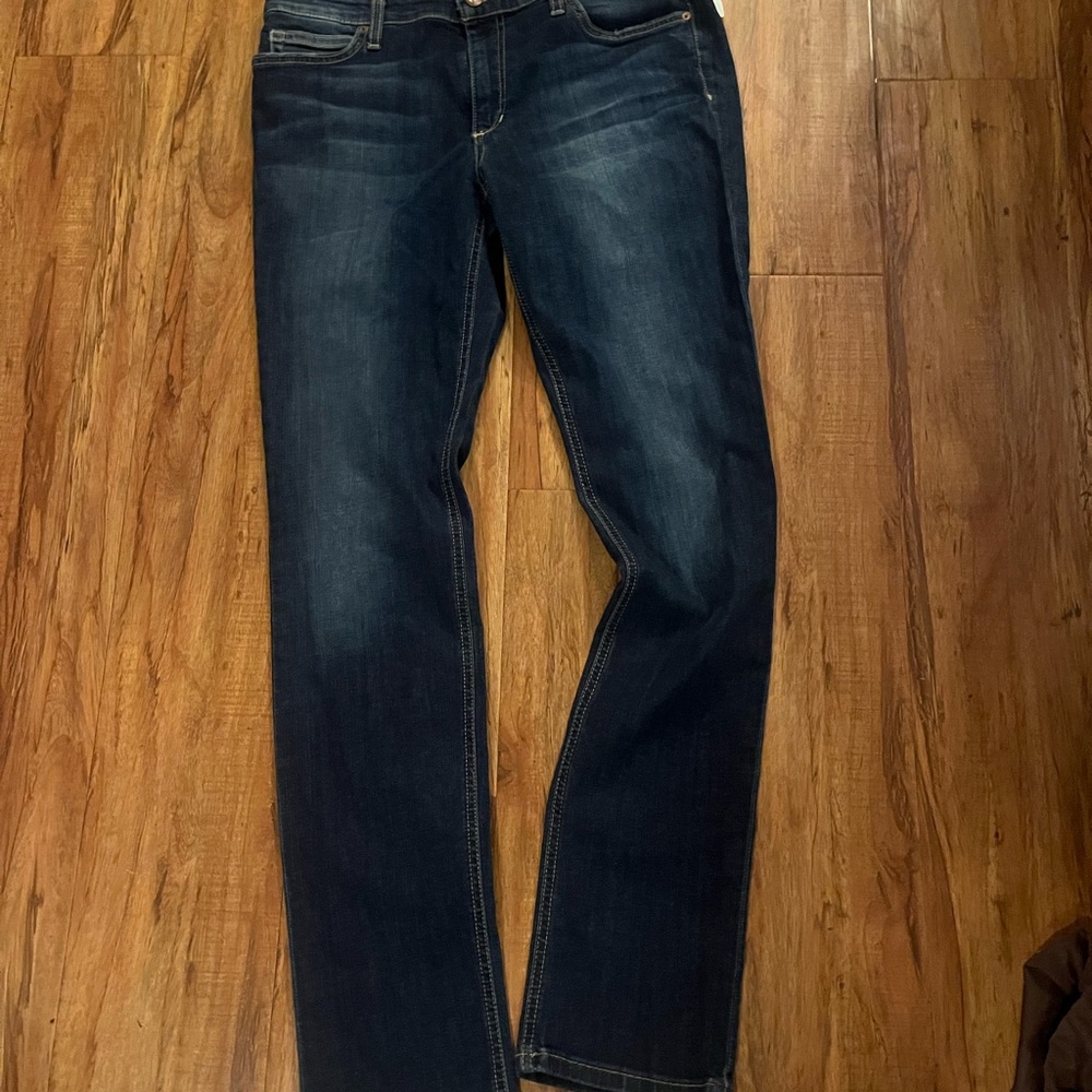 Joe's Jeans Mid Rise Skinny Leg Stretch Dark Denim New 31 x 32 blue jeans.
